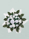Babyblooms weißes Babykleidungs-Blumenstrauß-Geschenkset für Neugeborene, importiert aus dem Vereinigten Königreich