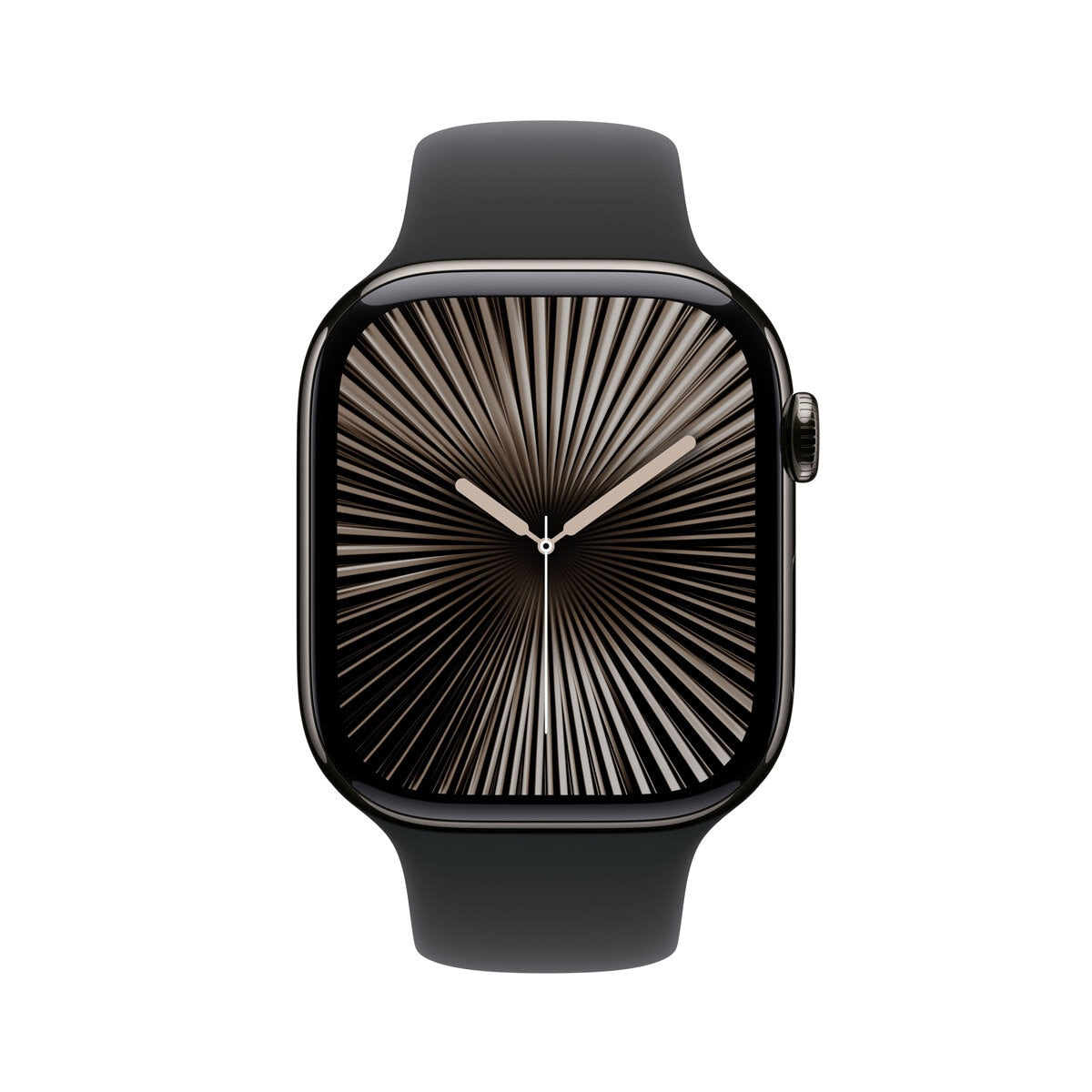 Apple Watch Series 10 46mm slate titanium case black sports band - British product
