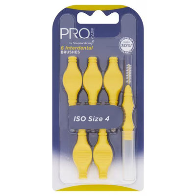 Superdrug Pro Care Interdentalbørster Gul 0,7 mm 6-pakning Tannpleie
