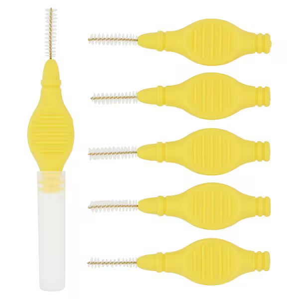 Superdrug Pro Care Interdental Brushes Yellow 0.7mm 6 Pack (British brand)