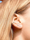 Estella Bartlett silver trio star ear studs - British product