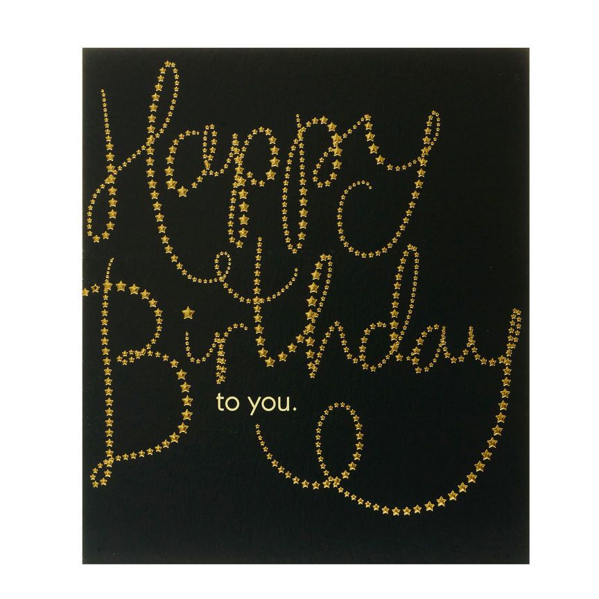 Carlton Gold Lettering Birthday Card General Household ASDA   