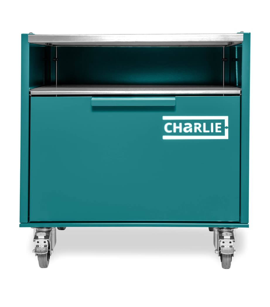 Charlie Oven outdoor island cabinet with castors and drawers 120cm wide - British product