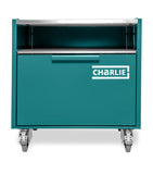 Charlie Oven outdoor island cabinet with castors and drawers 120cm wide - British product