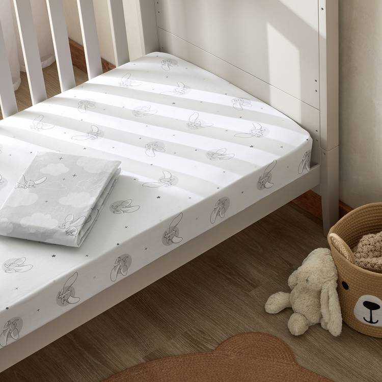 Disney Dumbo fitted sheets twin pack cot - British product
