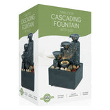 Menkind 3 tier water fountain, tabletop resin, imported from the UK