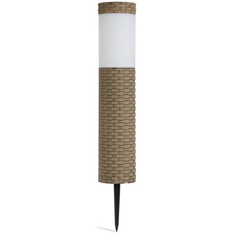 Garden faux rattan bollard light pack of 4, imported from the UK