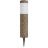 Garden faux rattan bollard light pack of 4, imported from the UK