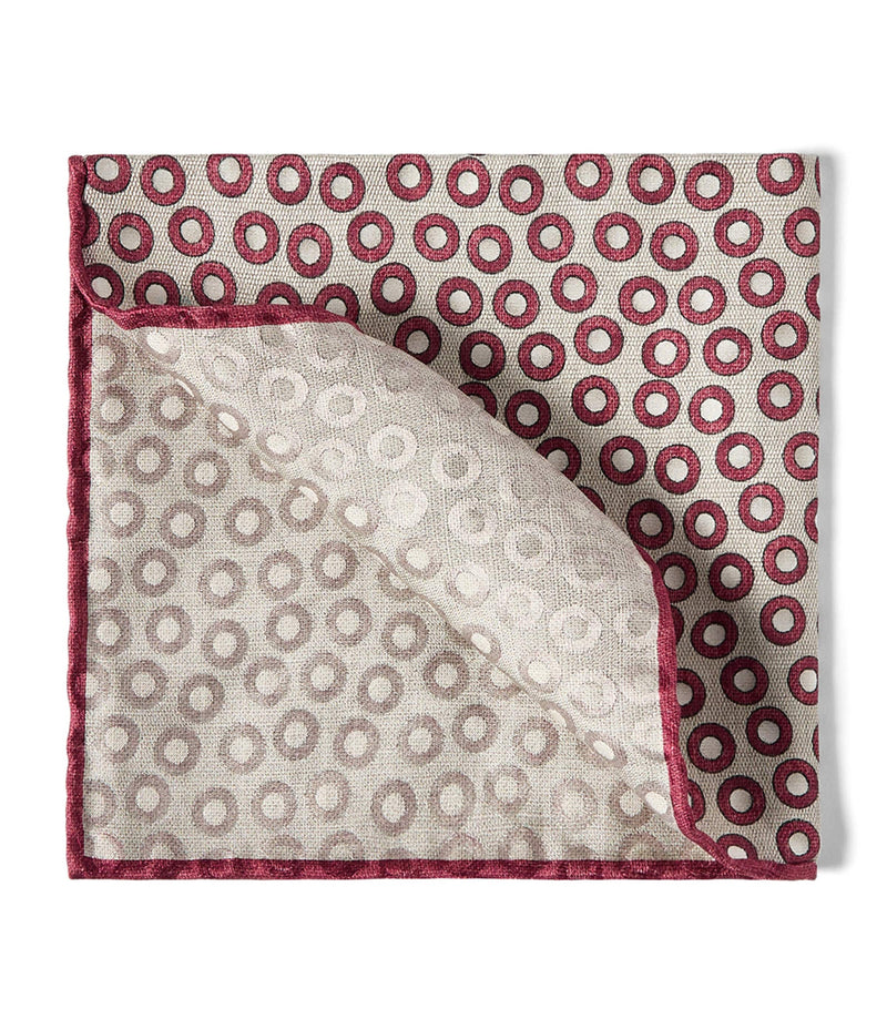 Brunello Cucinelli silk pocket square polka dot 35cm (British brand)