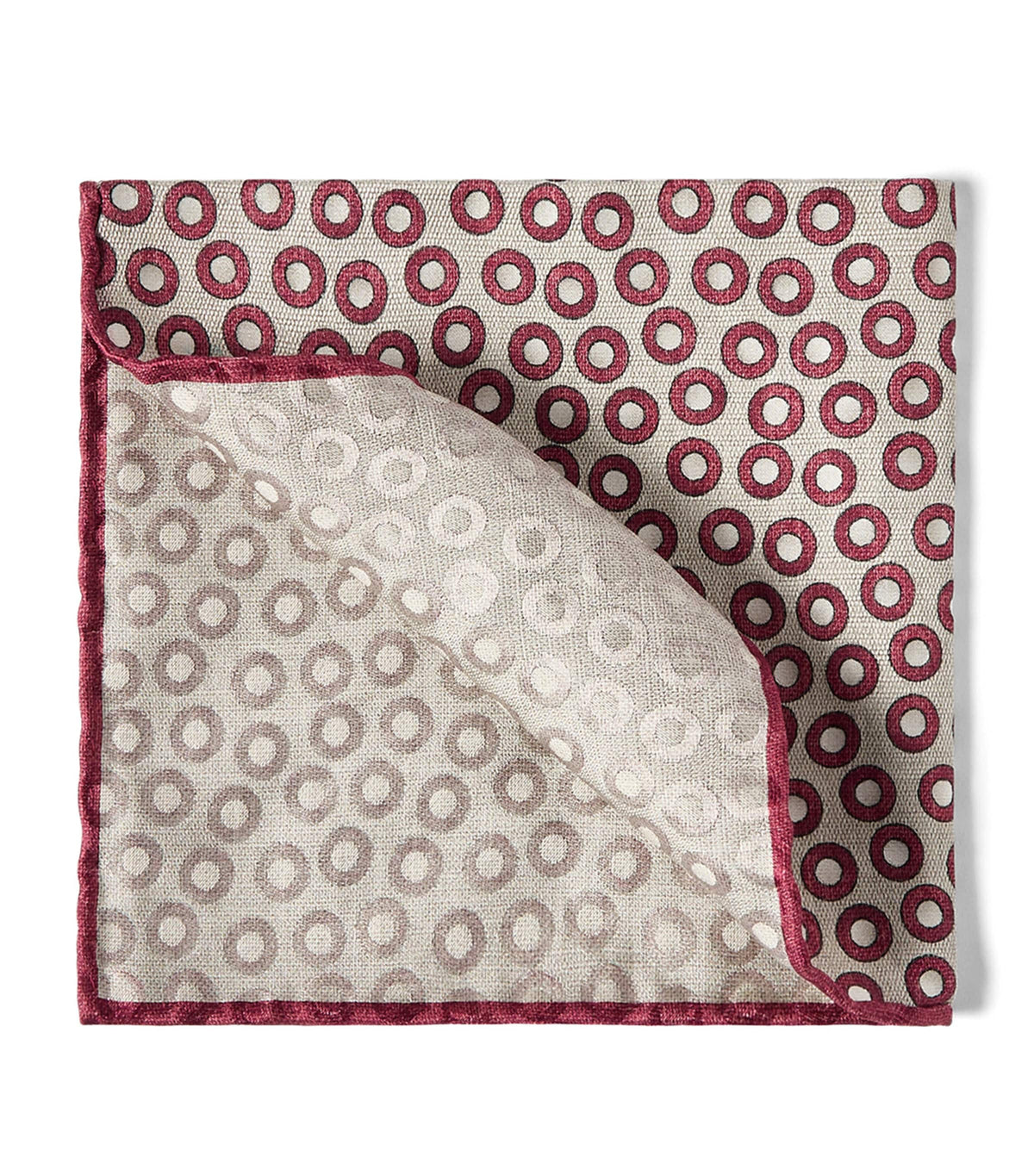 Brunello Cucinelli silk pocket square polka dot 35cm (British brand)