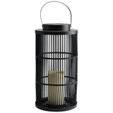 Home solar flickering candle lantern black (British brand)