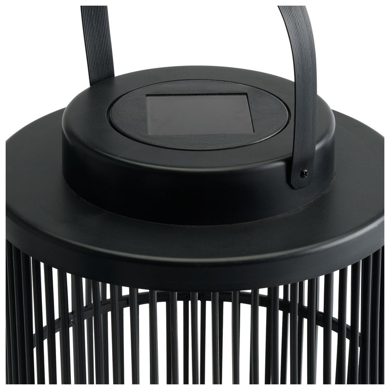 Home solar flickering candle lantern black (British brand)