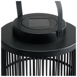 Home solar flickering candle lantern black (British brand)
