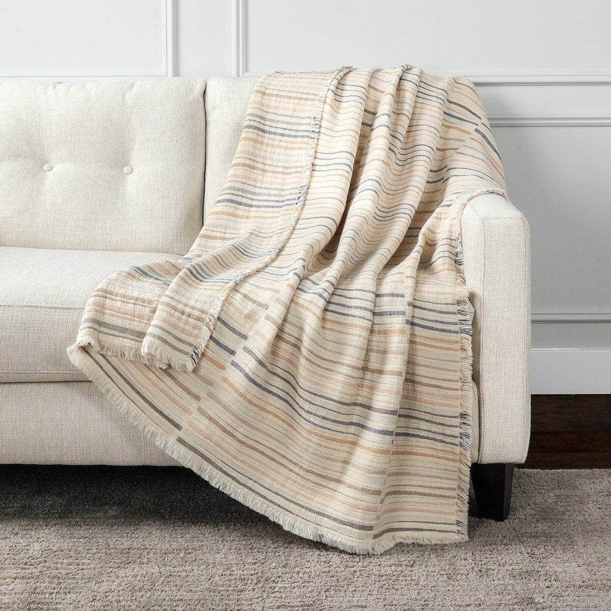 Life Comfort Reversible 100% Cotton Gauze Throw in 3 Colours, 127 x 162 cm
