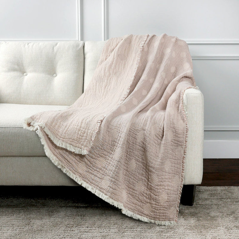 Life Comfort Reversible 100% Cotton Gauze Throw in 3 Colours, 127 x 162 cm