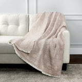 Life Comfort Reversible 100% Cotton Gauze Throw in 3 Colours, 127 x 162 cm