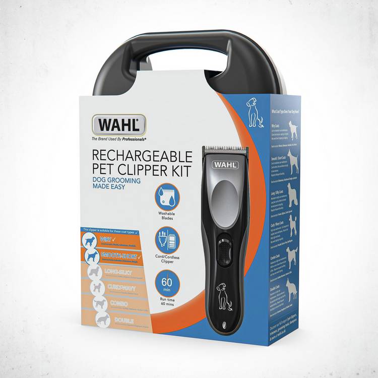 Wahl rechargeable pet clipper kit, UK version