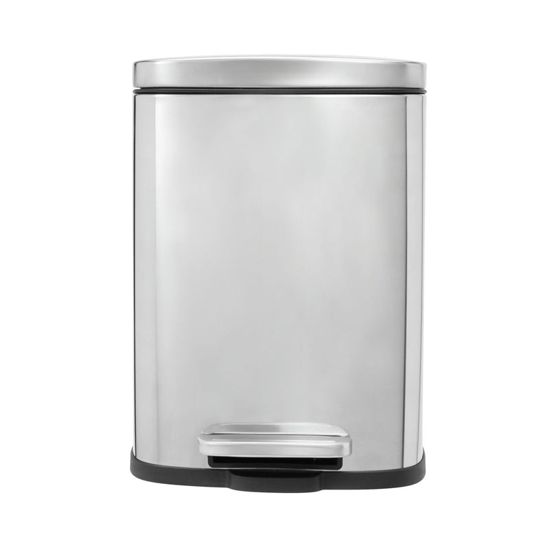 Home rectangular pedal bin 5L chrome, imported from the UK