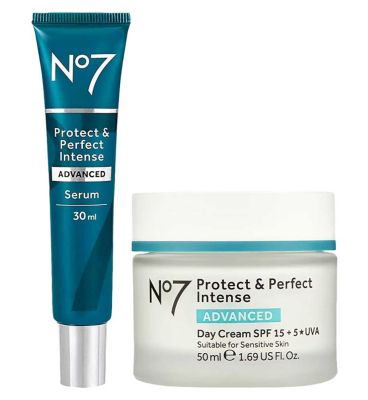 No7 Protect & Perfect Intense ADVANCED Day Cream & Serum Bundle GOODS Boots   