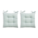 Habitat Chambray seat cushions pack of 2 duck egg 40cm, UK version