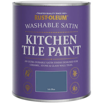 Argos Rust-Oleum Kitchen Tile Satin Paint 750ml - Ink Blue- Buy online at McGrocer