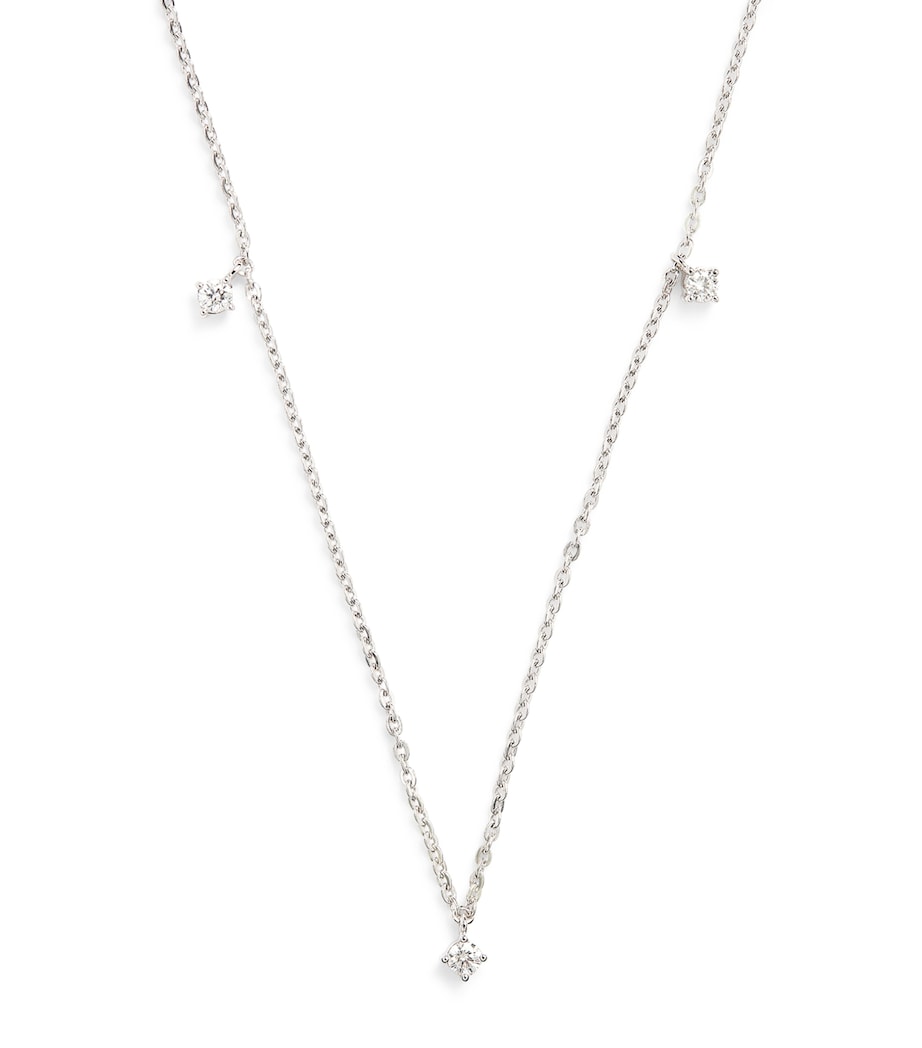 Harrods white gold diamond necklace 0.30ct - British product