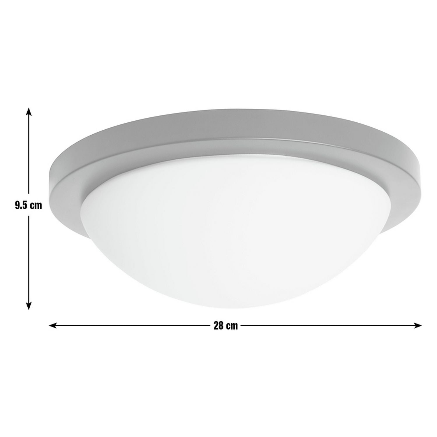 Argos Home black bathroom flush ceiling light 28cm, imported from the UK