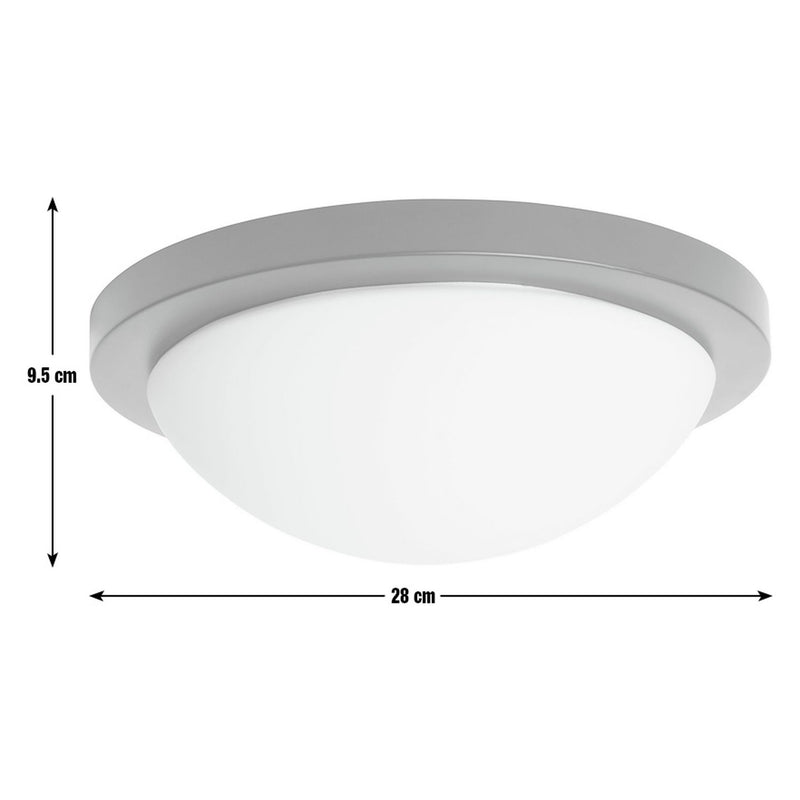 Argos Home black bathroom flush ceiling light 28cm, imported from the UK