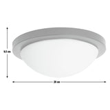 Argos Home black bathroom flush ceiling light 28cm, imported from the UK