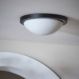 Argos Home black bathroom flush ceiling light 28cm, imported from the UK