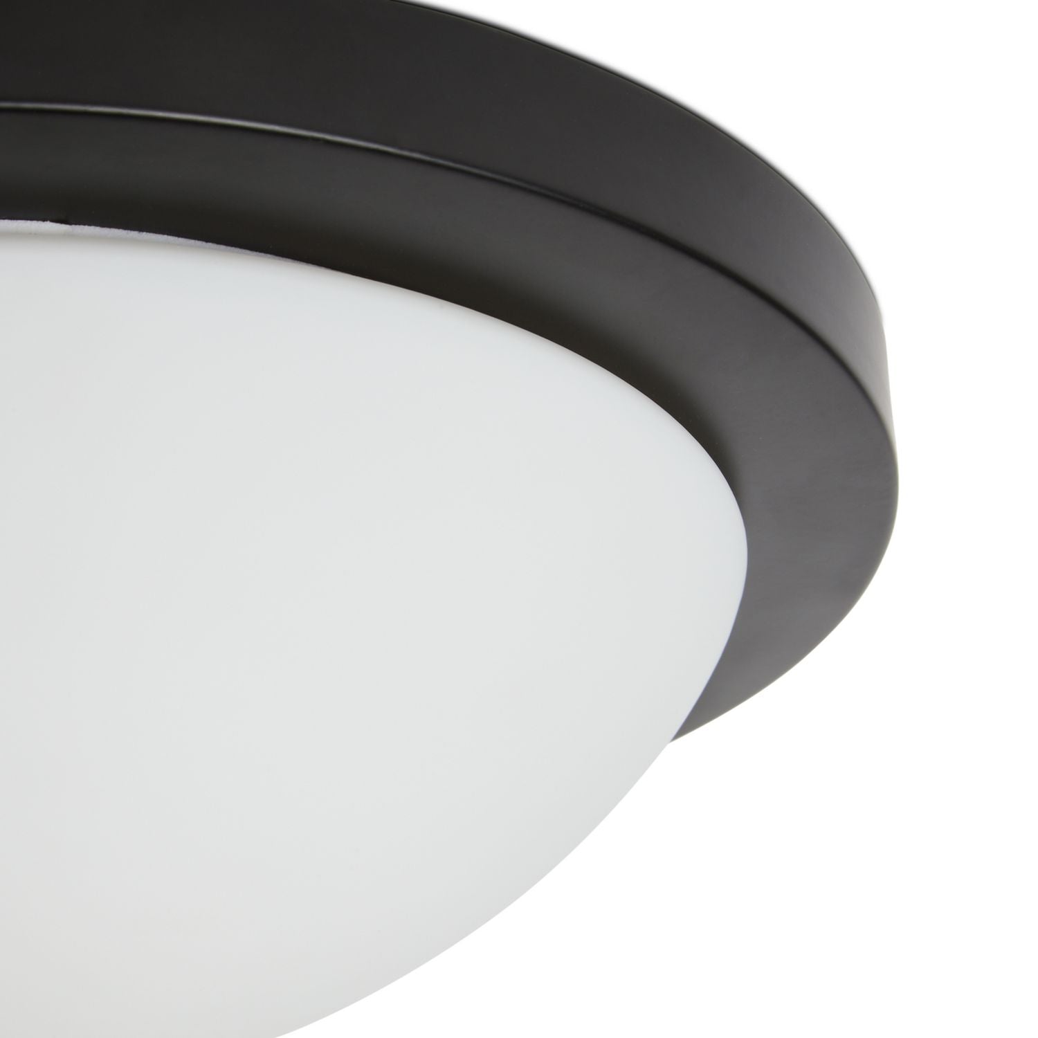 Argos Home black bathroom flush ceiling light 28cm, imported from the UK