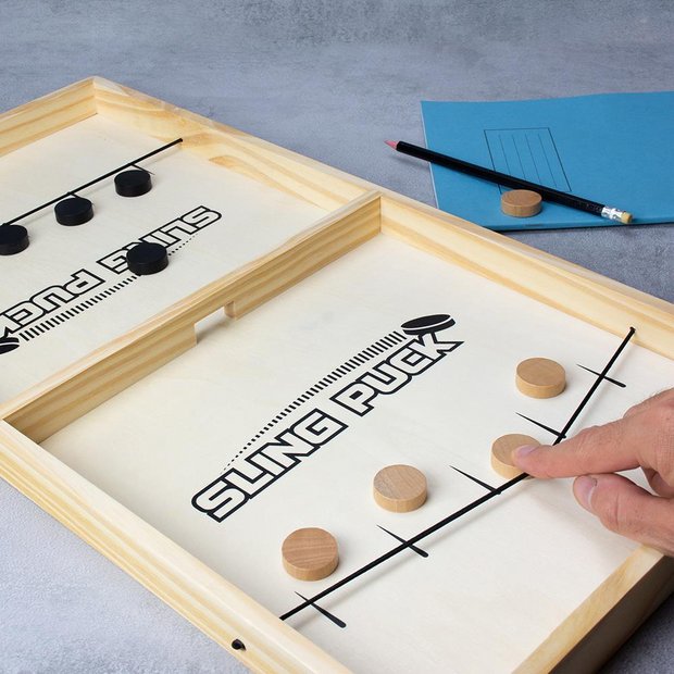 Menkind sling puck game wooden tabletop, imported from the UK