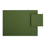 Habitat faux leather placemats and coasters set forest green - British product