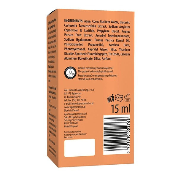 Apis Peachy Skin illuminating face serum 15ml, UK version