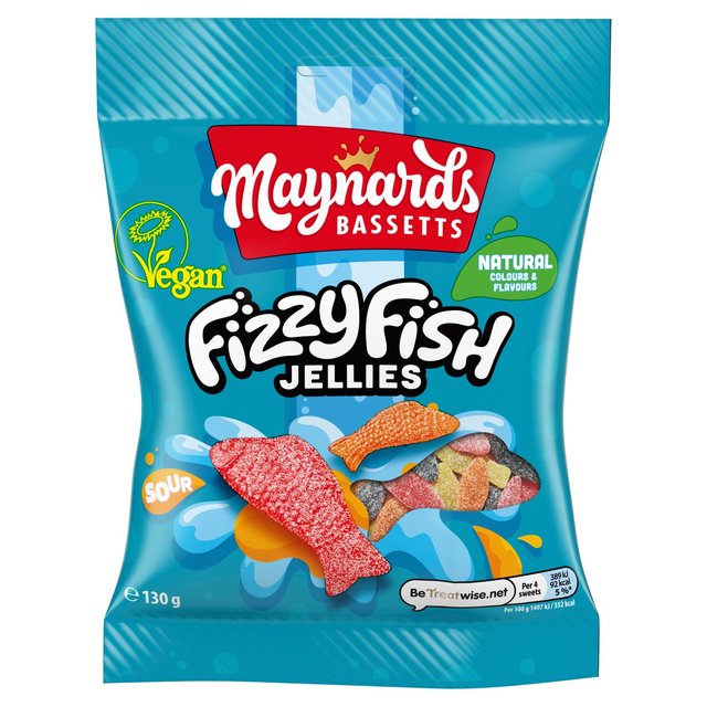 Maynards Bassetts Fizzy Fish Sweets Bag   130g GOODS M&S   