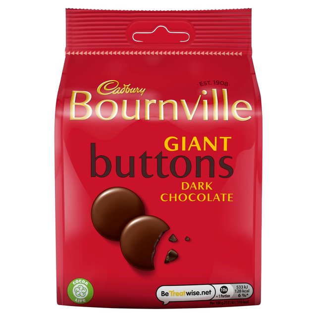 Cadbury Bournville Dark Chocolate Giant Buttons Bag   110g GOODS M&S   