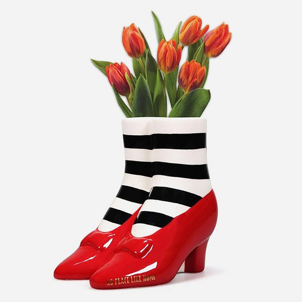 Menkind Wizard of Oz ruby slippers vase H17cm, UK version