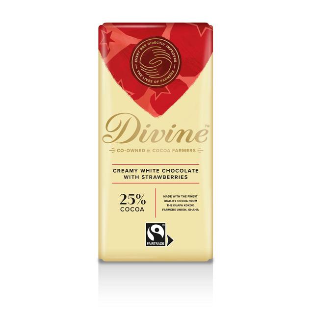 Divine White Chocolate with Strawberries   90g GOODS M&S   