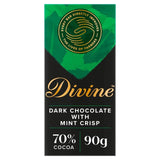 Divine 70% Dark Chocolate with Mint Crisp   90g GOODS M&S   