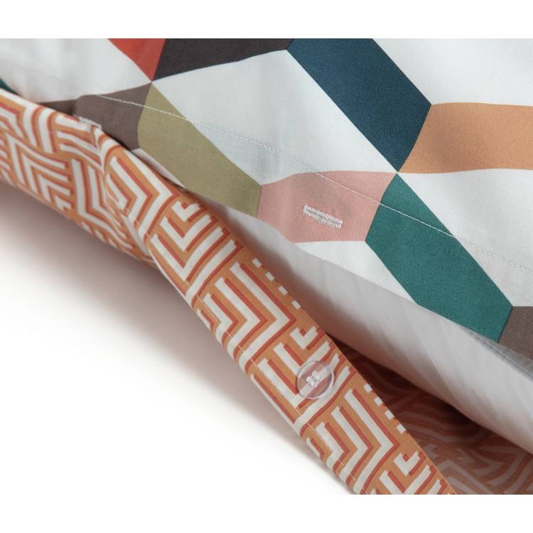 Habitat Geometric ZigZag duvet set single - British product