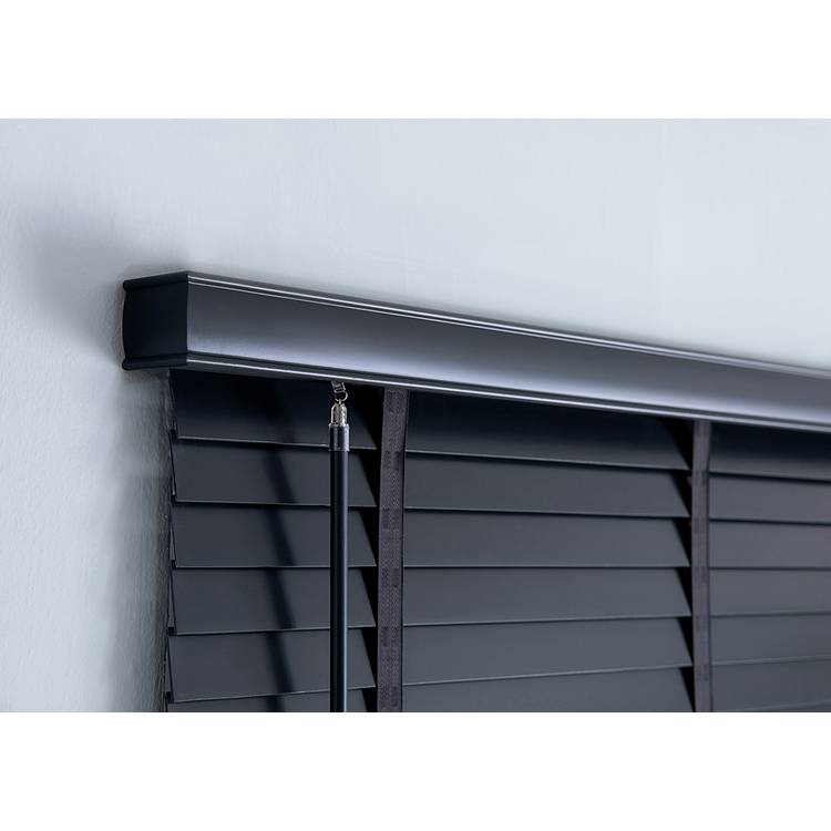 Little Black Book Basswood Grey Venetian blind 60cm, UK version