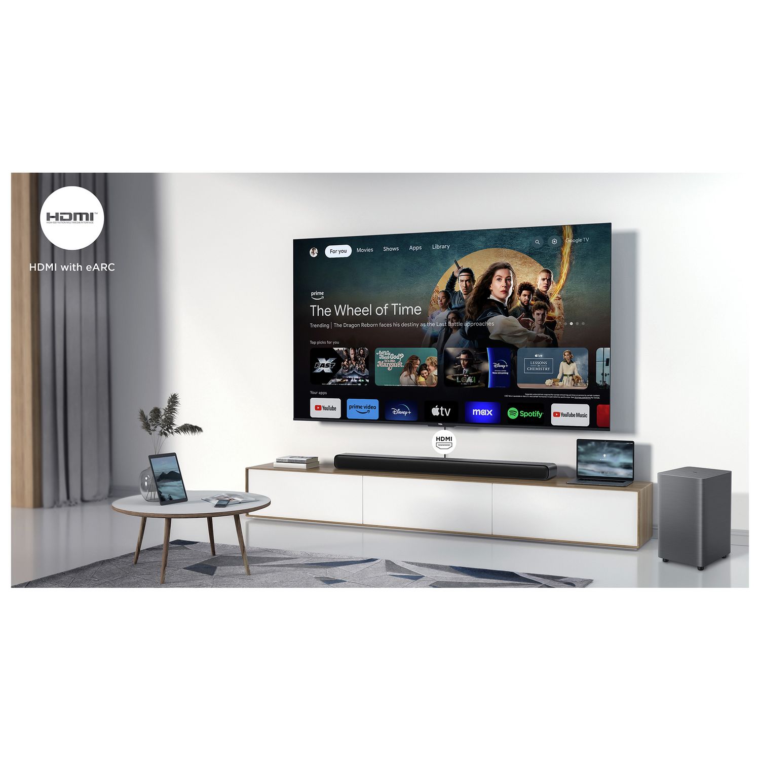 TCL S55HK soundbar with wireless subwoofer - British product