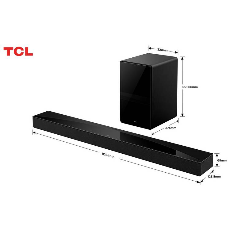 TCL Q75HK 5.1.2 soundbar with wireless subwoofer - British product