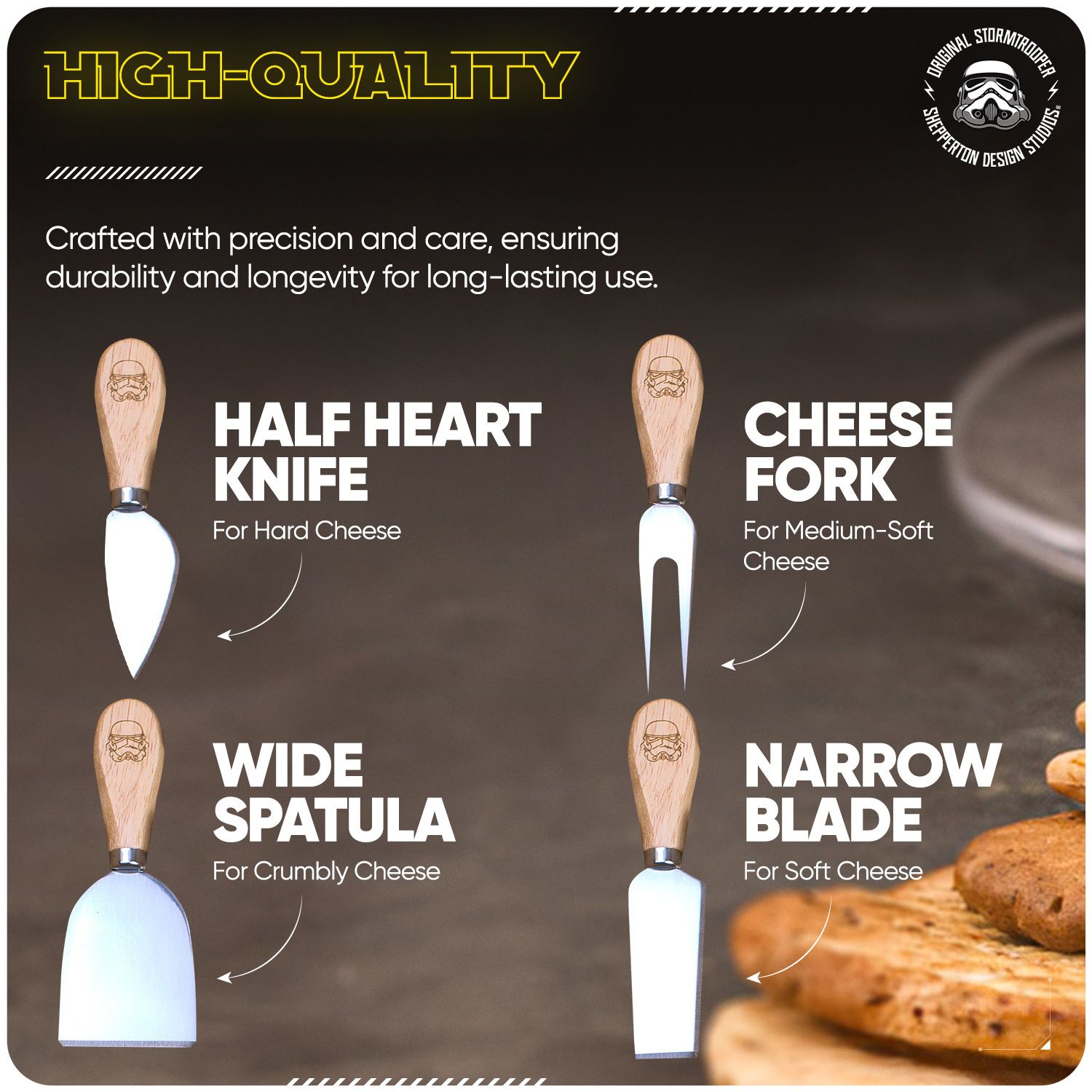 Stormtrooper 3D cheeseboard and knife set, UK version