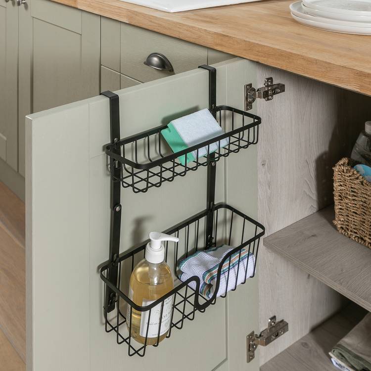 Argos Home 2 tier over door storage organiser in black - British product