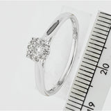 Revere 9ct White Gold 0.15ct Diamond Engagement Ring - K
