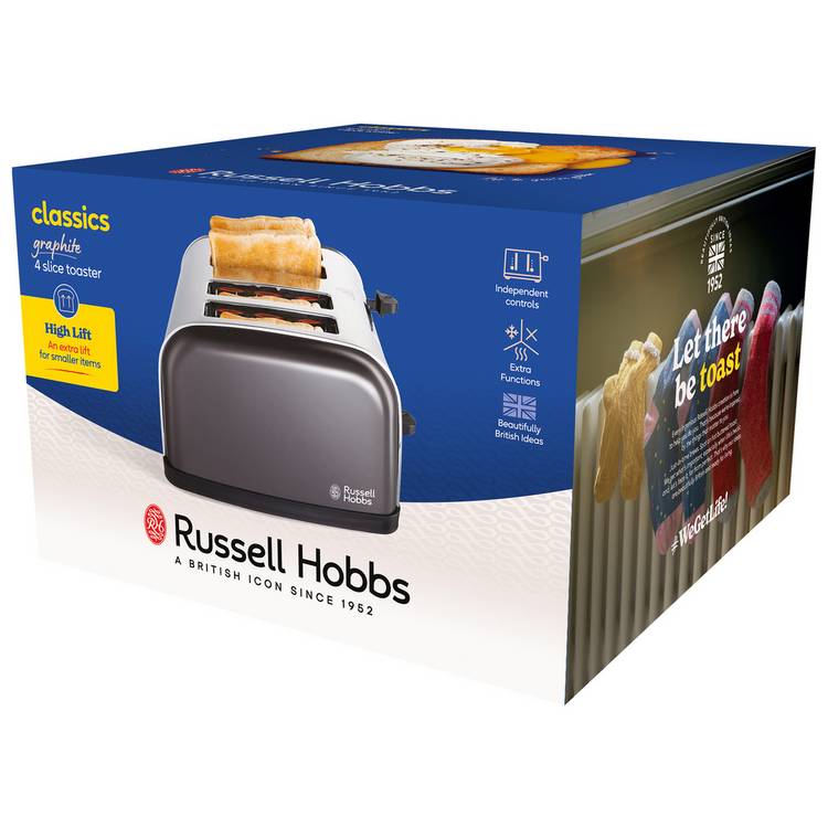 Russell Hobbs 4 slice toaster grey - British product