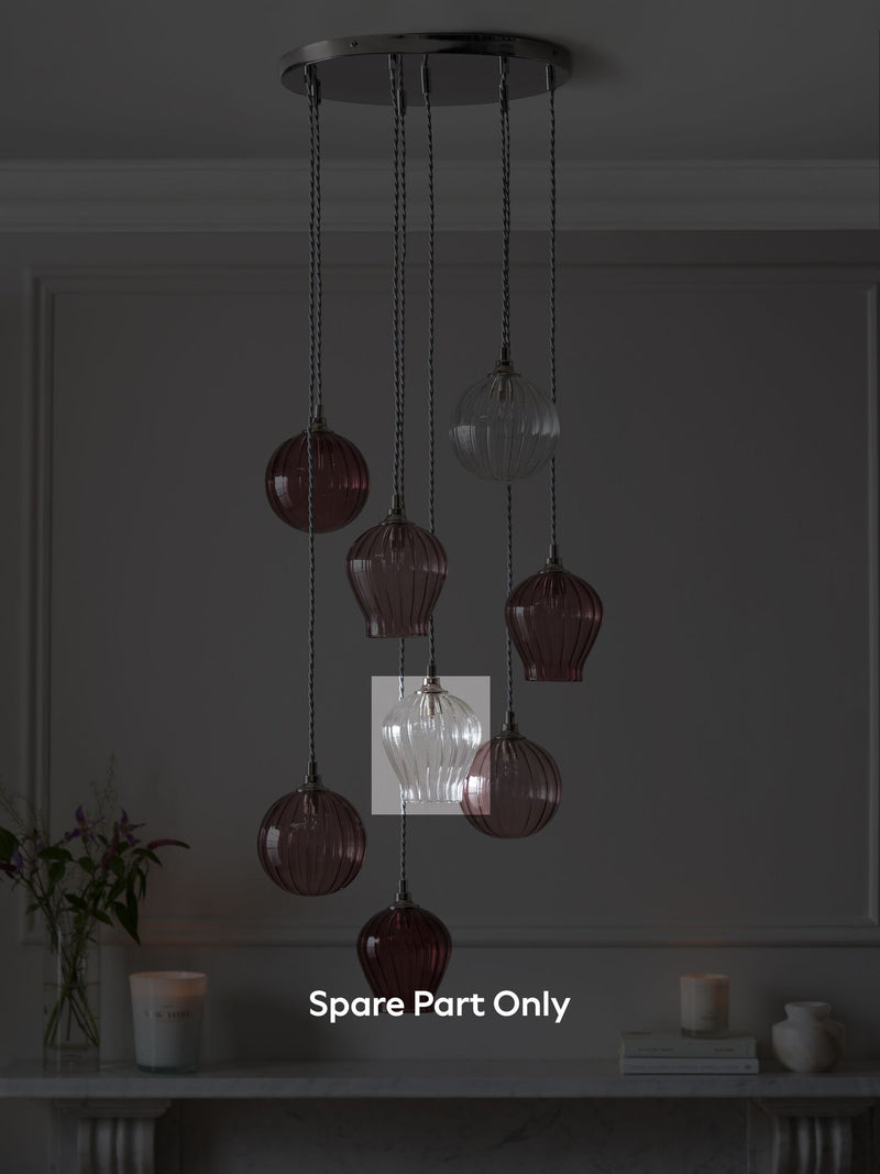 Hampton clear glass shade 13.5cm - British product