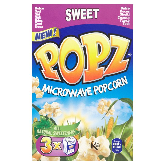 Popz Microwave Popcorn Sweet   3 x 90g GOODS M&S   