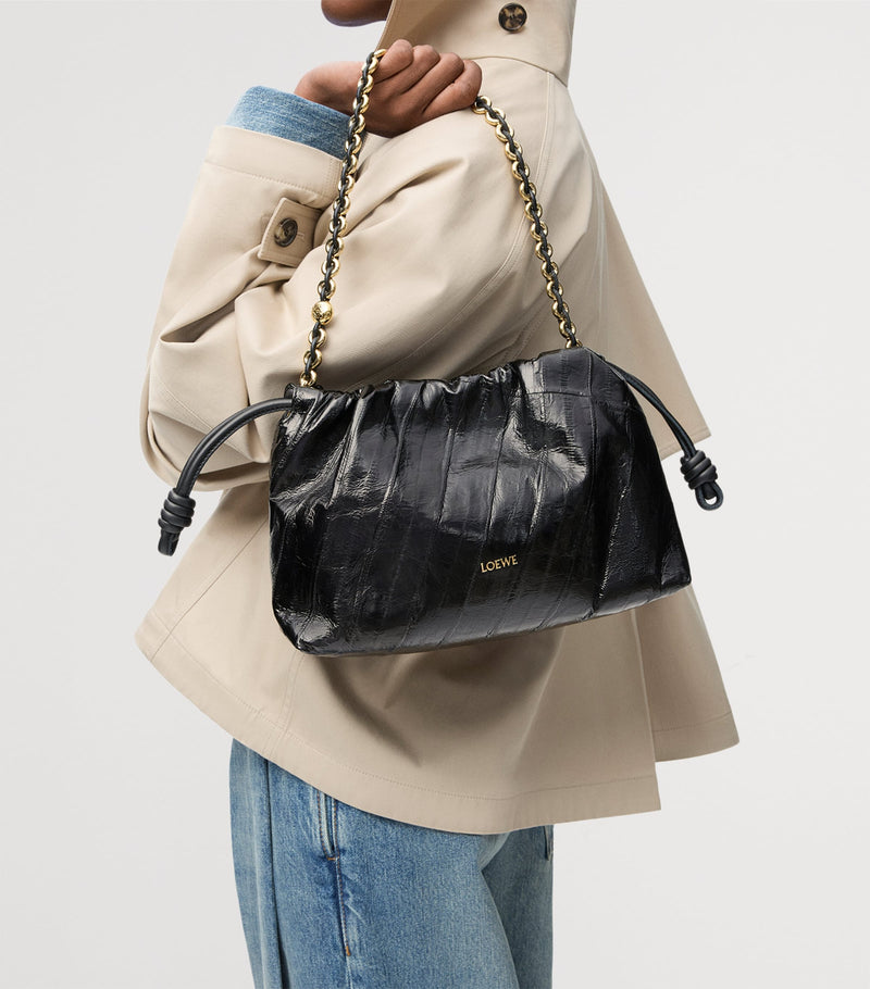 LOEWE medium eel leather Flamenco clutch bag, UK version